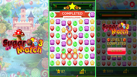 Sugar Match 3 Puzzle