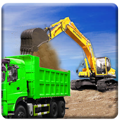 Sand Excavator Truck Driving Rescue Simulator 3D