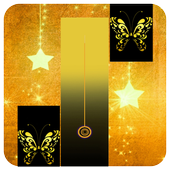 Gold Glitter ButterFly Piano Tiles 2018