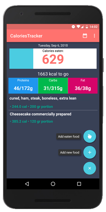 Calories Tracker by Softlookup.com