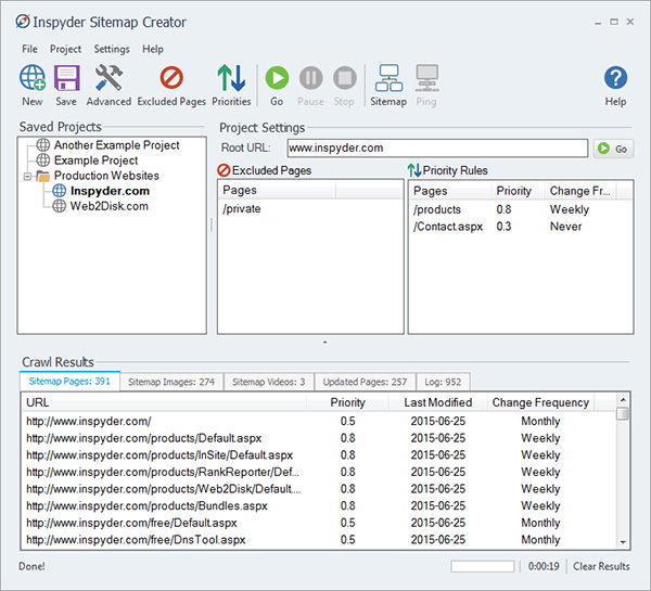 Inspyder Sitemap Creator