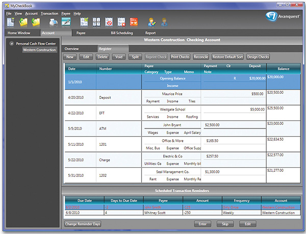 Checksoft Home & Business mycheck