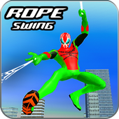 Amazing Rope Swing Hero- Vegas Crime City games 3D