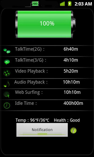 Battery Notification and Widget