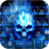 Flaming Skull Keyboard Theme