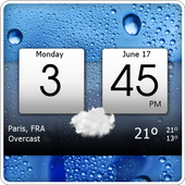 Digital clock and world weather