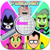 Color By Number Teen Titans Go Pixel Art Games
