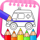 vehicles coloring book and drawing book - kids Game