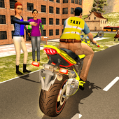 Sports Bike Taxi Sim 3D - Free Taxi Driving Games