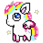 Unicorn: Color by Number, Pixel Art Color Number