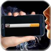 Smoking virtual cigarette