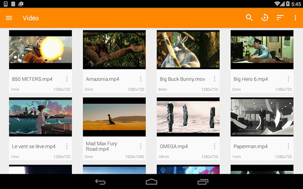VLC for Android video library