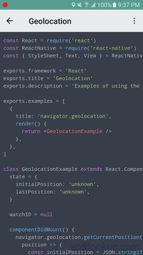 React Native Explorer with code