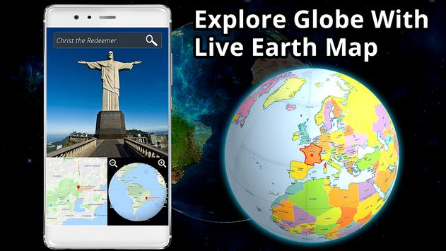 3D Earth Globe: World Map Panorama and 360 Satellite