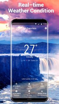 Real-time weather temperature report and widget