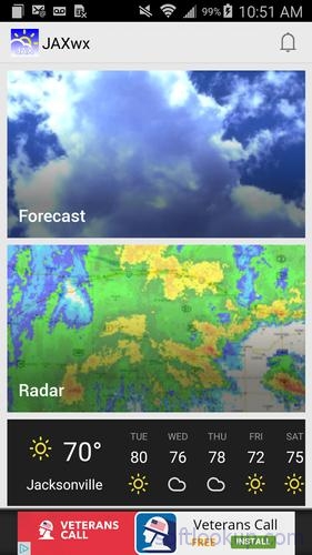 JAXwx Jacksonville Weather App
