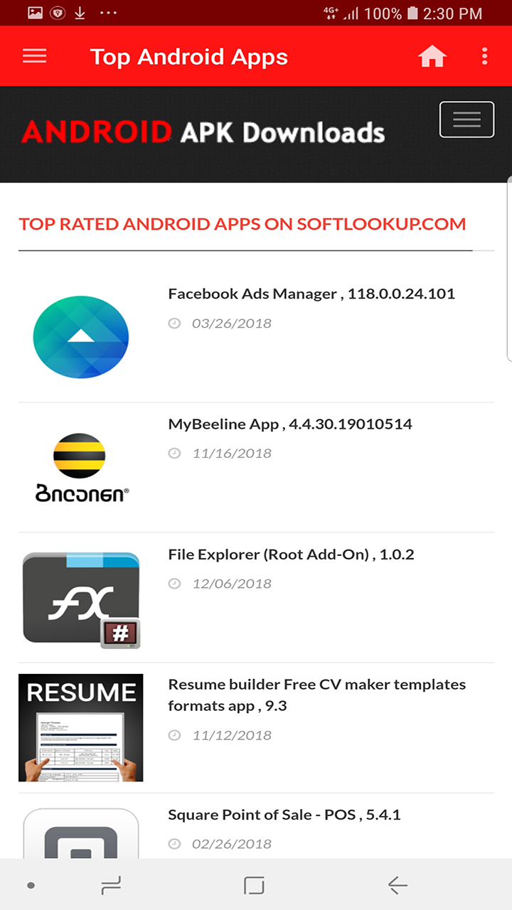 Top Android APK by Softlookup.com