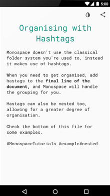 Monospace - Writing and Notes