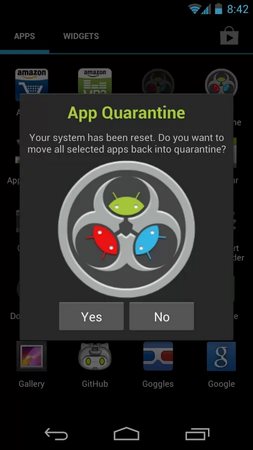 App Quarantine ROOT - Freeze
