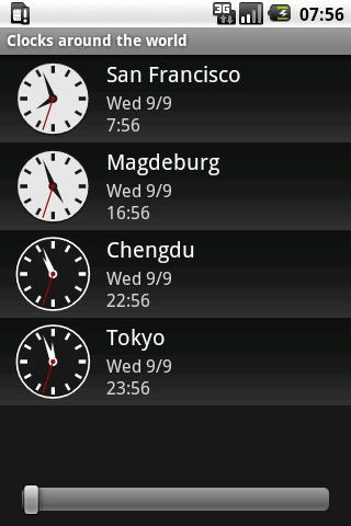 Clocks around the world