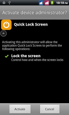 Quick Lock Screen