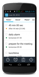 Time and Place Reminder - calendar and tasks list