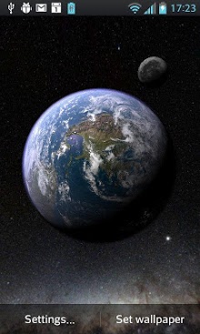 Earth and Moon in HD Gyro 3D