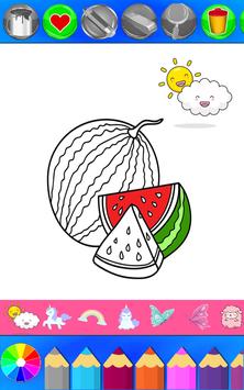 Fruit and Vegetables Coloring game for kids
