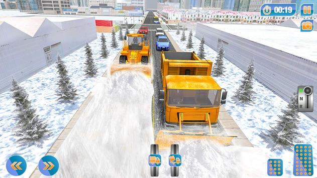 City Snow Blower Truck: Excavator Snow Plow Games