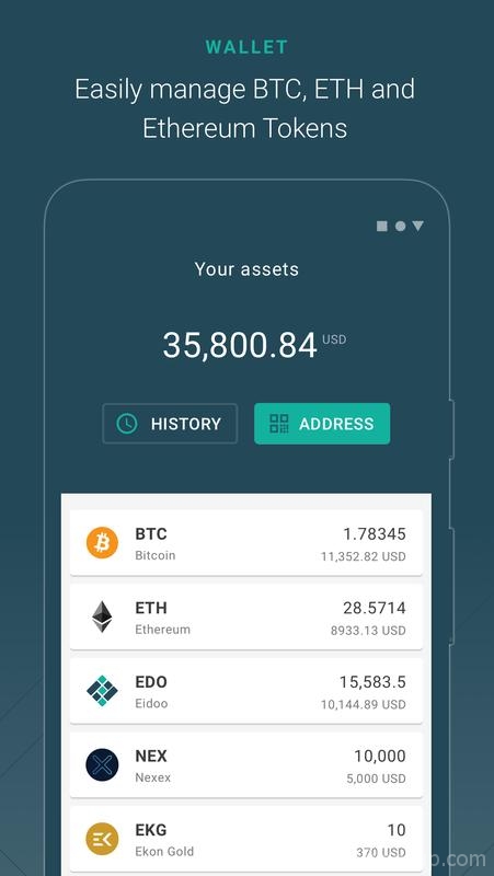 Eidoo: Bitcoin and Ethereum Wallet