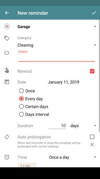 Housekeeping. Planner and reminder household chores