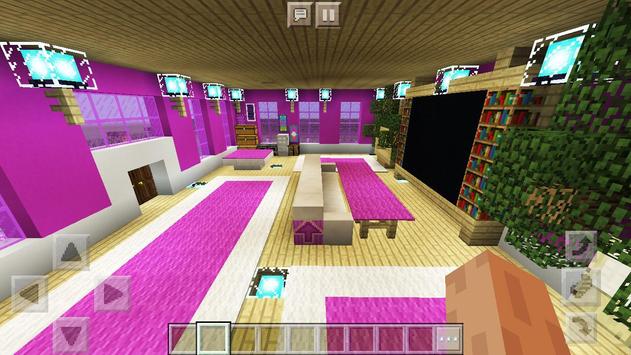 Pink Modern Mansion. Map for MCPE