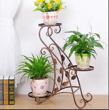 iron flower pot shelf