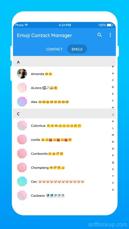 Emoji Contact: Contact Emoji Maker