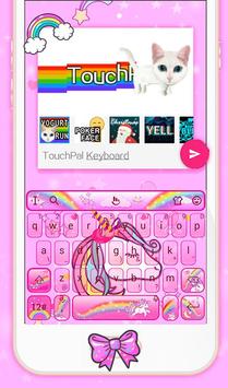 Lovely Cuteness Pink Unicorn Keyboard Theme