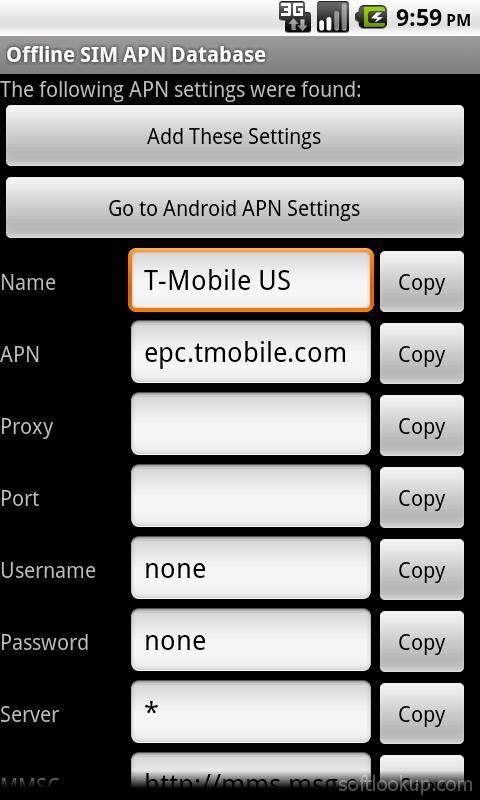 Offline SIM APN Database