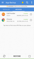 App Backup and Restore