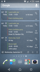 Calendar Widget Month + Agenda