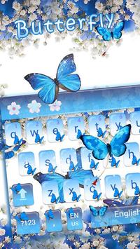 Blue Butterfly Keyboard Theme