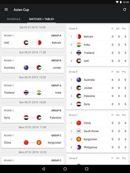 Asian Football Cup App 2019 - Scores and Fixtures