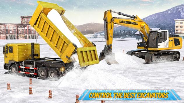 Snow Heavy Excavator Machine Simulator
