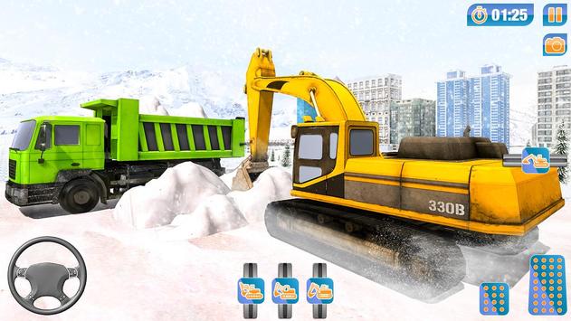 City Snow Blower Truck: Excavator Snow Plow Games