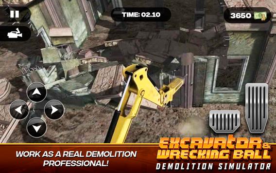 Excavator Demolition Simulator Wrecking Ball