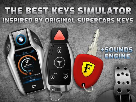 Keys and engine sounds of supercars