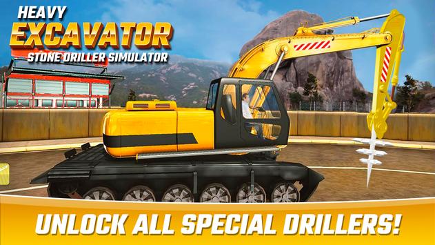 Heavy Excavator Stone Driller Simulator